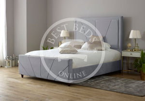 Fabric Beds-Upholstered Beds-Fabric bed frame with storage