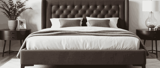 Right Crushed Velvet Bed Frame