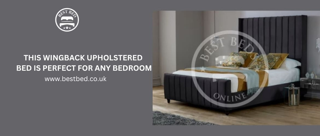 This Wingback Upholstered Bed Is Perfect For Any Bedroom!