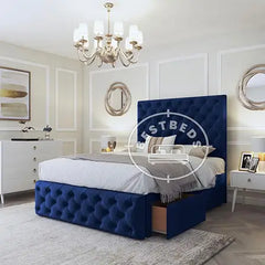 hertford pink chesterfield divan bed frame with Ottoman | Divan storage option 3ft to 6ft