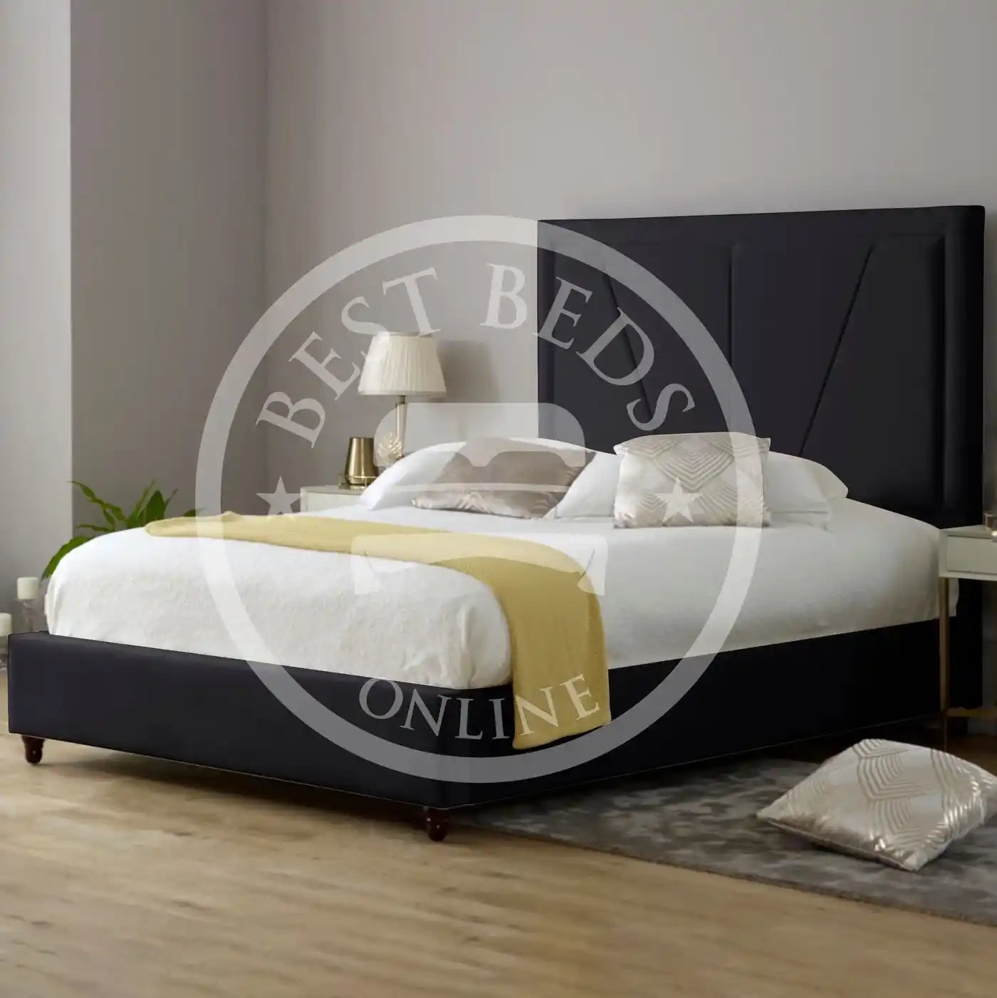 Black_Cambridge_Upholstered_Bed_frame