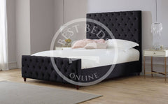 Black Maryland Upholstered Chesterfield Bed Frame Available with Storage