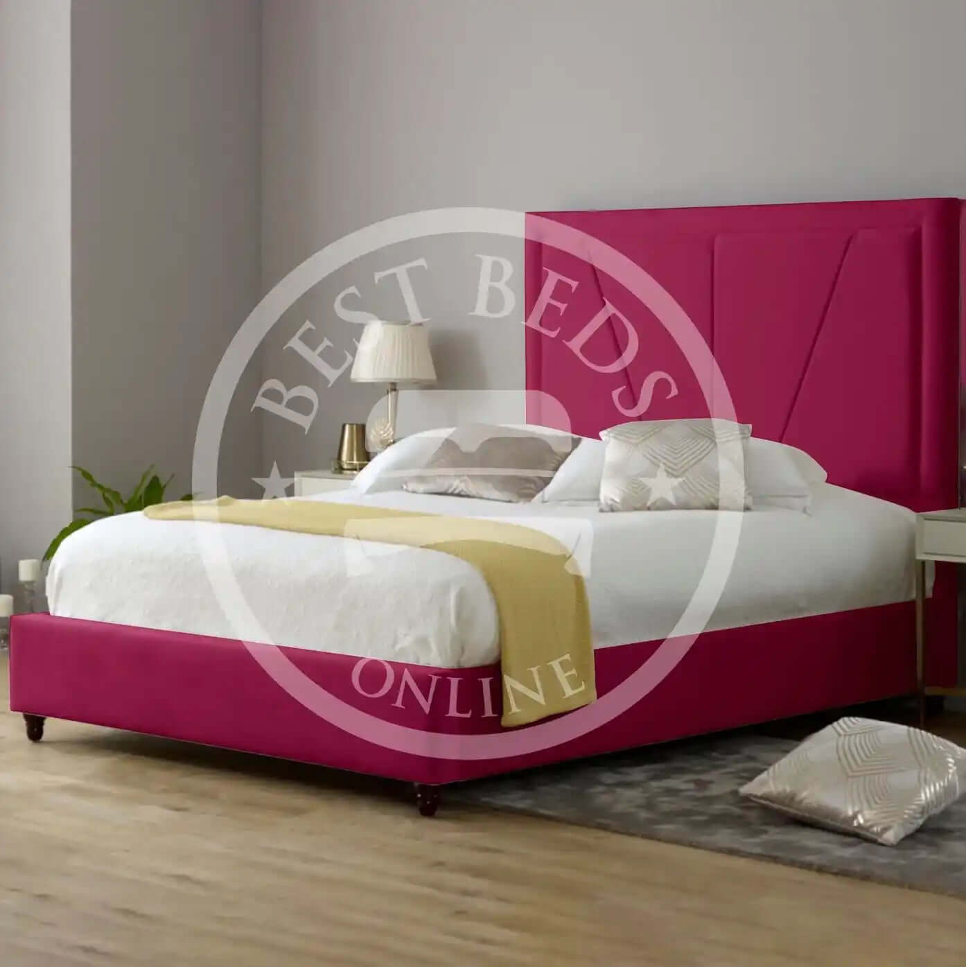 Burgandy_Cambridge_Upholstered_Bed_frame