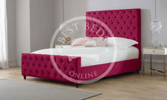 Purple Maryland Upholstered Chesterfield Bed Frame Available with Storage