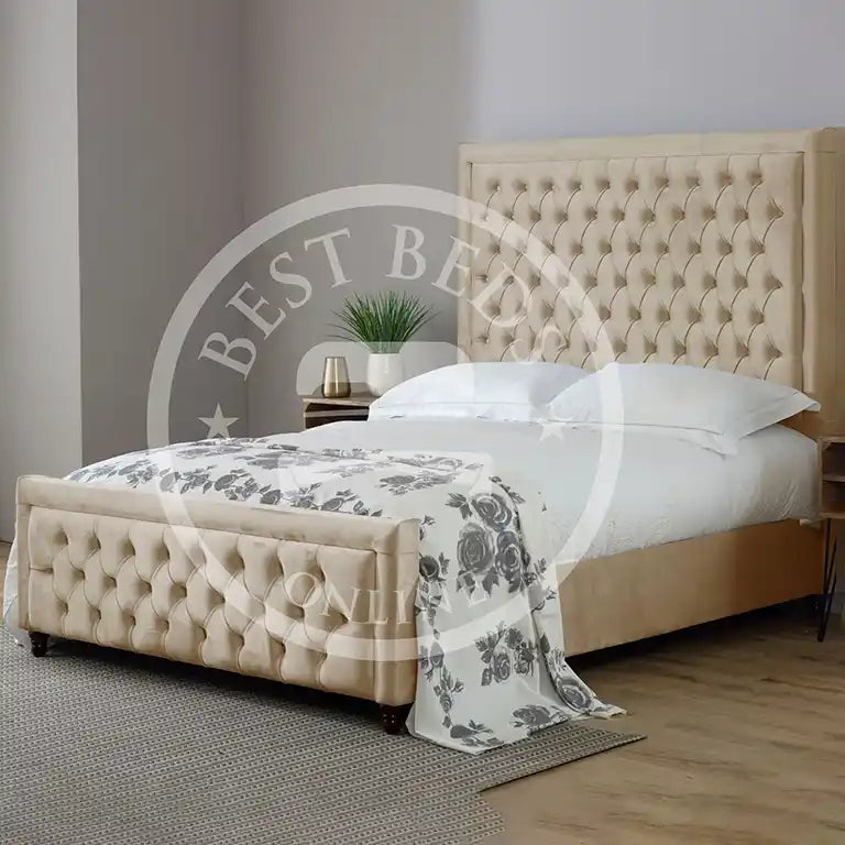 Champagne Hilton Chesterfield Upholstered Bed