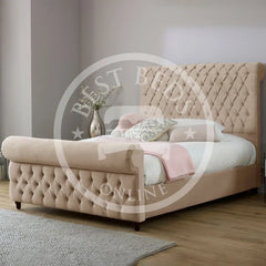 Champagne Kingston Sleigh Bed Frame