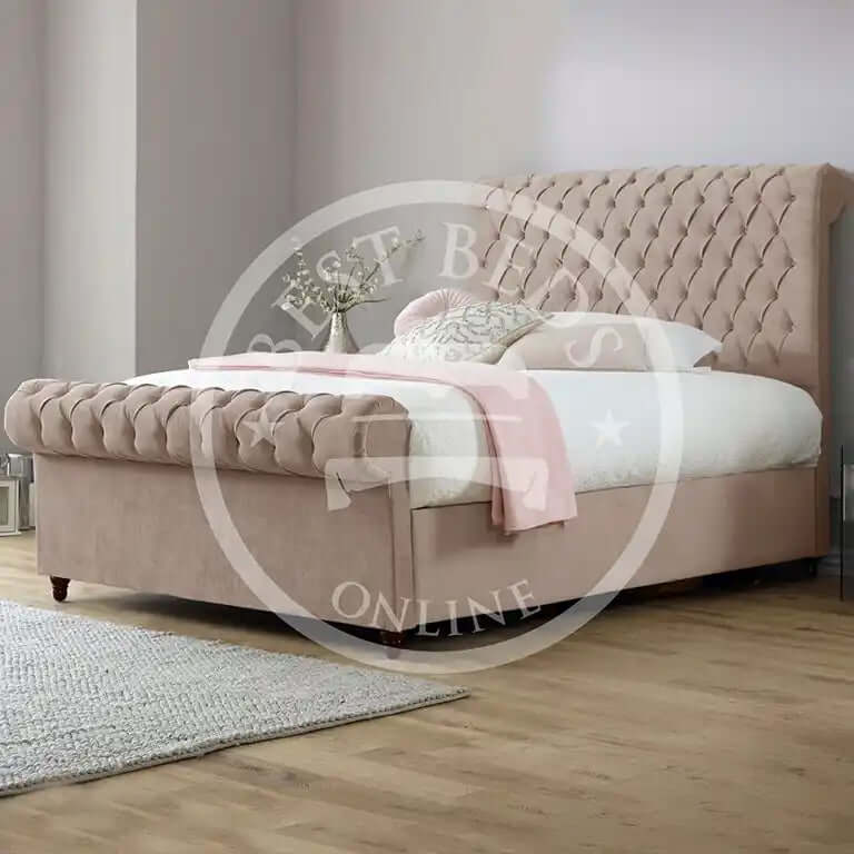 Champagne_Victoria_Chesterfield_Sleigh_Ottoman_Storage_Bed_Frame2