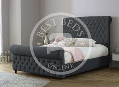 Charcoal Kingston Sleigh Bed Frame