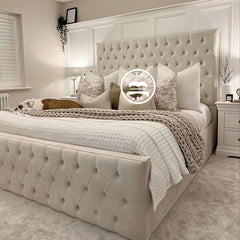 CharlesCreamUpholsteredChesterfieldBedsFrameWithStorage