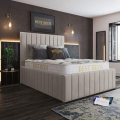 Trendy Cream Upholstered Beds Frame