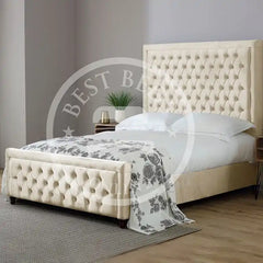 Cream Hilton Chesterfield Upholstered Bed