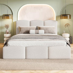 Cream MOTIVENA Grand Bubble Bed Frame