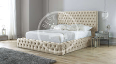 Cream Michigan Ambassador Fully Chesterfield Upholstered Bed Frame