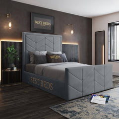 Trendy Grey Upholstered Beds Frame