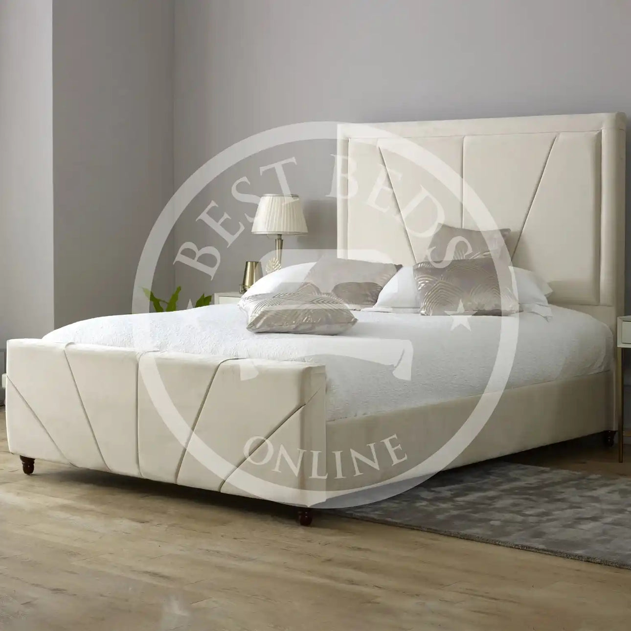 Fabric Beds-Upholstered Beds-Fabric bed frame with storage