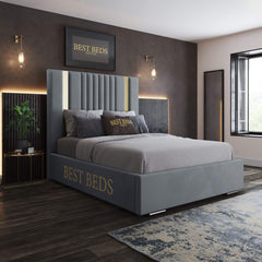 Luxurious Grey Upholstered Beds Frame