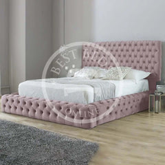 Pink Michigan Ambassador Fully Chesterfield Upholstered Bed Frame
