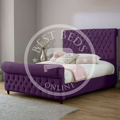 Purple Kingston Sleigh Bed Frame
