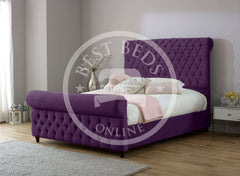 Purple Kingston Sleigh Bed Frame