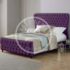 Purple Oxford Chesterfield Upholstered Bed Frame