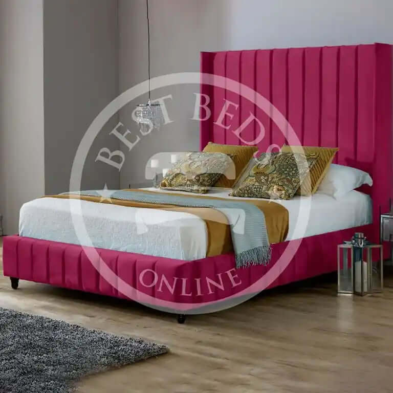 Purple_Stockholm_Wingback_Upholstered_Bed_Frame2