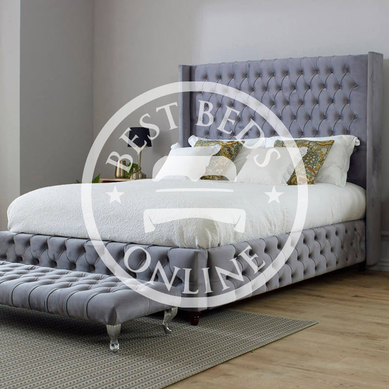 Load image into Gallery viewer, Salisbury Bed-Wingback ottoman bed-single bed/double bed/king size bed
