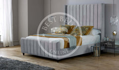 Silver Saline Upholstered Bed Frame