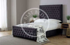 Slate Hilton Chesterfield Upholstered Bed