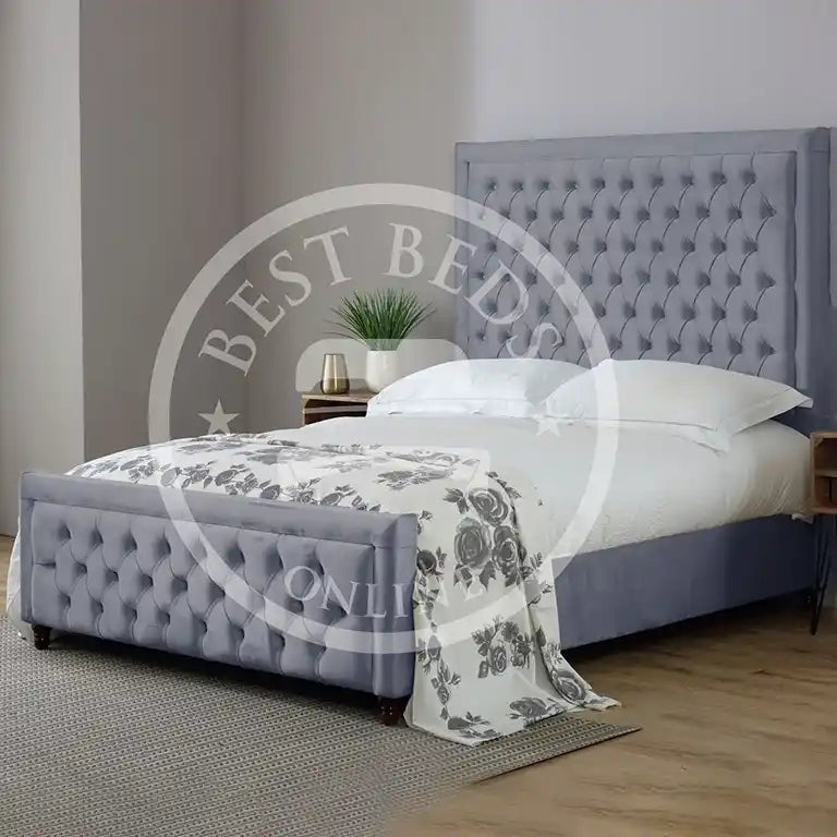 Steel Hilton Chesterfield Upholstered Bed