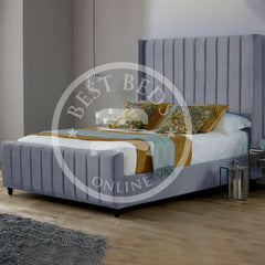 Steel Saline Upholstered Bed Frame