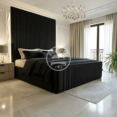 Ultron Upholstered Cream Bed Frame With Ottoman | Divan Storage Options 3ft-6ft