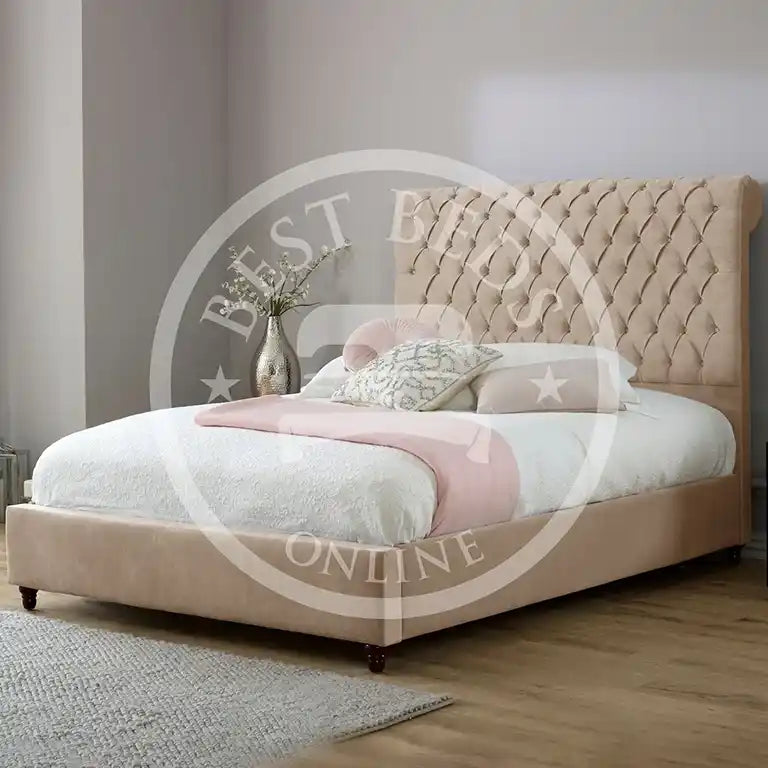 Vienna Champagne Chesterfield Bed Frame