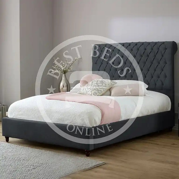 Vienna Charcoal Chesterfield Bed Frame