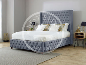 Salisbury Bed-Wingback ottoman bed-single bed/double bed/king size bed