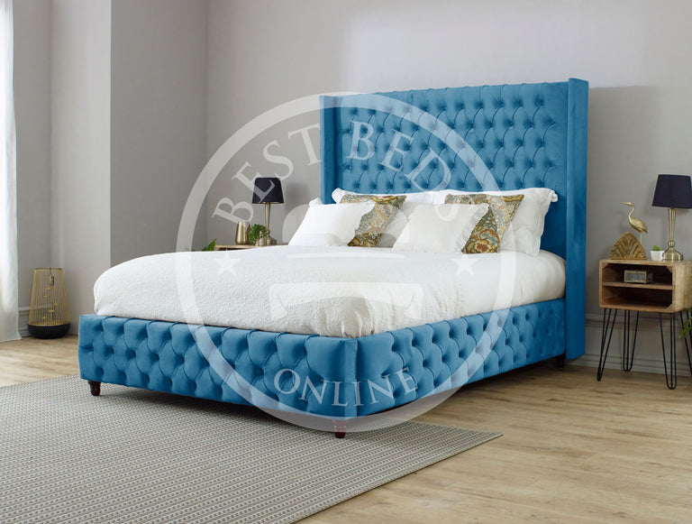 Load image into Gallery viewer, Salisbury Bed-Wingback ottoman bed-single bed/double bed/king size bed
