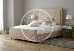 Fabric Beds-Upholstered Beds-Fabric bed frame with storage