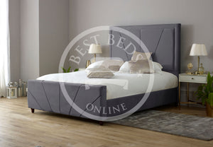 Fabric Beds-Upholstered Beds-Fabric bed frame with storage